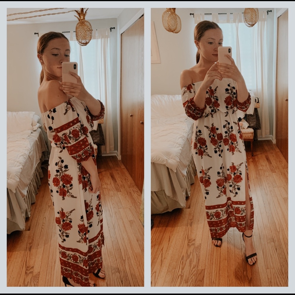 Maxi Floral Summer Dress (Sheer)